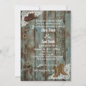 Rustic Boots & Lace Wedding Invite (Front)