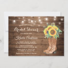 Rustic Boots String Lights Sunflower Bridal Shower
