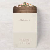 Rustic Boots Western Country String Lights Wedding All In One Invitation (Outside)
