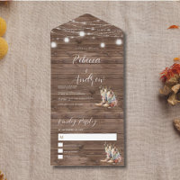 Rustic Boots Western Country String Lights Wedding