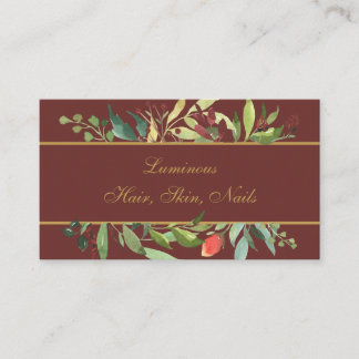 Rustic Border Framed Floral Business Card