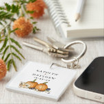 Rustic Botanical Autumn Pumpkin Fall Wedding Keychain<br><div class="desc">Rustic Botanical Autumn Pumpkin Fall Wedding Keychain. All the texts are pre-arranged for you to personalize easily and quickly with your own details.</div>