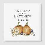 Rustic Botanical Autumn Pumpkin Fall Wedding Magnet<br><div class="desc">Rustic Botanical Autumn Pumpkin Fall Wedding Magnet. All the texts are pre-arranged for you to personalize easily and quickly with your own details.</div>