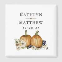 Rustic Botanical Autumn Pumpkin Fall Wedding
