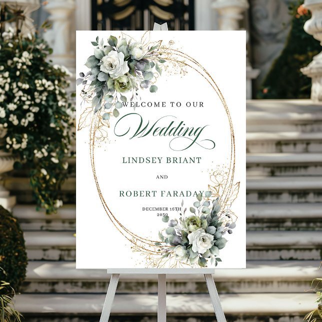 Rustic Botanical Bohemian Wedding Welcome Sign (Rustic Botanical Bohemian Wedding Welcome Sign)