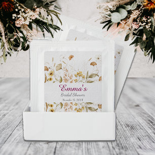 Rustic Botanical Bridal Shower Customize Tea Bag Drink Mix