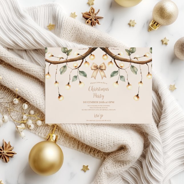 Rustic Botanical Christmas Invitation (Creator Uploaded)