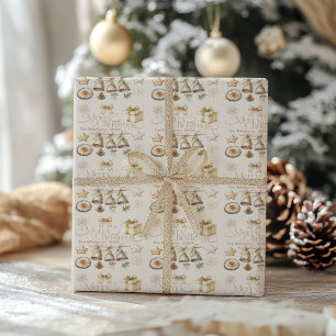 Rustic Botanical Christmas Wrapping Paper