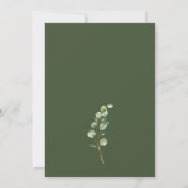 Rustic Botanical Eucalyptus Greenery Wedding Invitation (Back)
