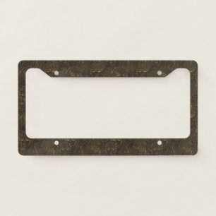 Rustic Botanical Face Line Pattern (1) License Plate Frame