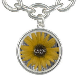 Rustic Botanical Flower Sunflower Farmhouse Bracelet