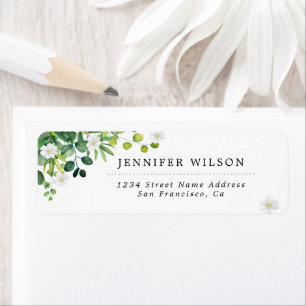 Rustic Botanical Garden Floral Greenery Label