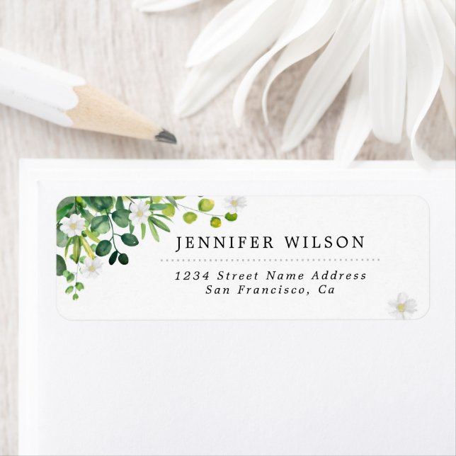 Rustic Botanical Garden Floral Greenery Label (Insitu)