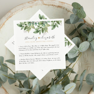 Rustic Botanical Green & Gold Foliage Wedding Napkins