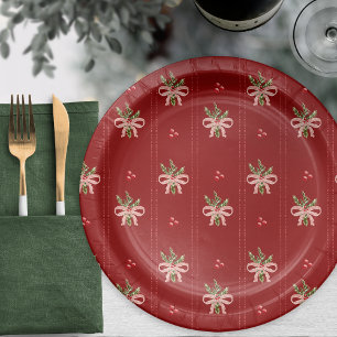 Rustic Botanical Holiday Paper Plates