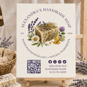 Rustic Botanical Illustrated Handmade Soap Maker Foam Board