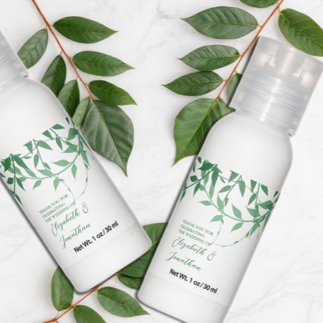 Rustic Botanical Leaves Wedding Hand Lotion (Creator Uploaded)