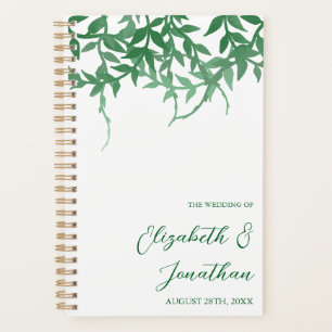 Rustic Botanical Leaves Wedding Planner