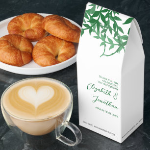 Rustic Botanical Leaves Wedding Roasted Coffee