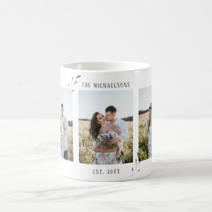 Rustic Botanical Newlyweds Photo Coffee Mug