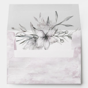 rustic botanical Pre-addressed Wedding Envelope