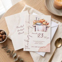 Rustic Botanical Pumpkin Friendsgiving
