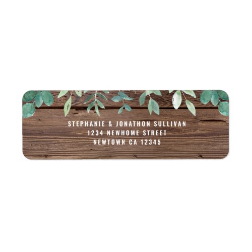 Rustic Botanical Return Address  Label