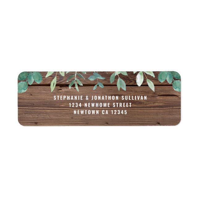 Rustic Botanical Return Address  Label (Front)