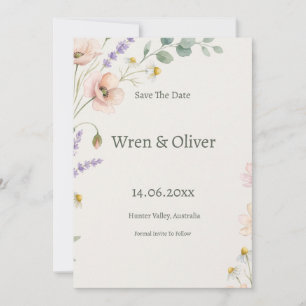 Rustic Botanical Save the Date