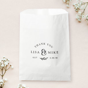 Rustic Botanical Wedding Bridal Shower Favor Bag