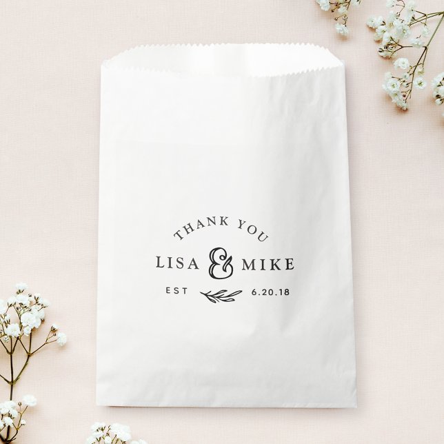 Rustic Botanical Wedding Bridal Shower Favor Bag (Creator Uploaded)