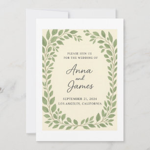 Rustic Botanical Wedding Invitation – Eucalyptus G