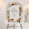 Rustic botanical wedding welcome script terracotta