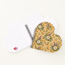 Rustic Botanical Wildflower Wood Floral Heart