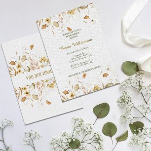 Rustic Botanicals Customize Bridal Shower Invitation
