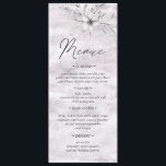 rustic botanics Wedding Dinner Menu Invitation<br><div class="desc">Our dreamy floral collection features acrylic brush strokes in blush and sky blue with gray foliage illustrations that bring romantic feel to all items spread over wedding necessities,  office supplies and personal items.</div>