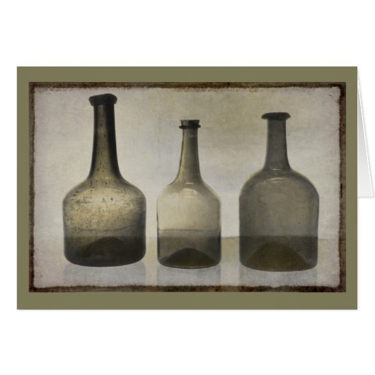 Rustic Bottles Still Life Art Cards (Front Horizontal)