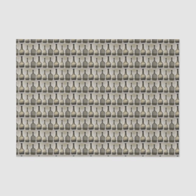 Rustic Bottles Still Life Art Pattern Tissue Paper (Front)