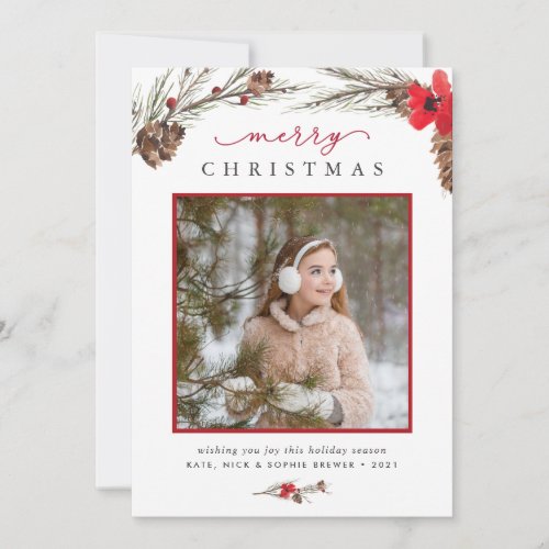Rustic Bough | Holiday Photo Card