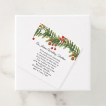 Rustic Boughs of Holly Winter Christmas Wedding Favor Tags