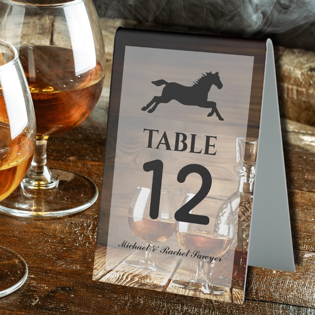Rustic Bourbon Derby Party Table Tent (Rustic Bourbon Derby Party Table Tent Sign)