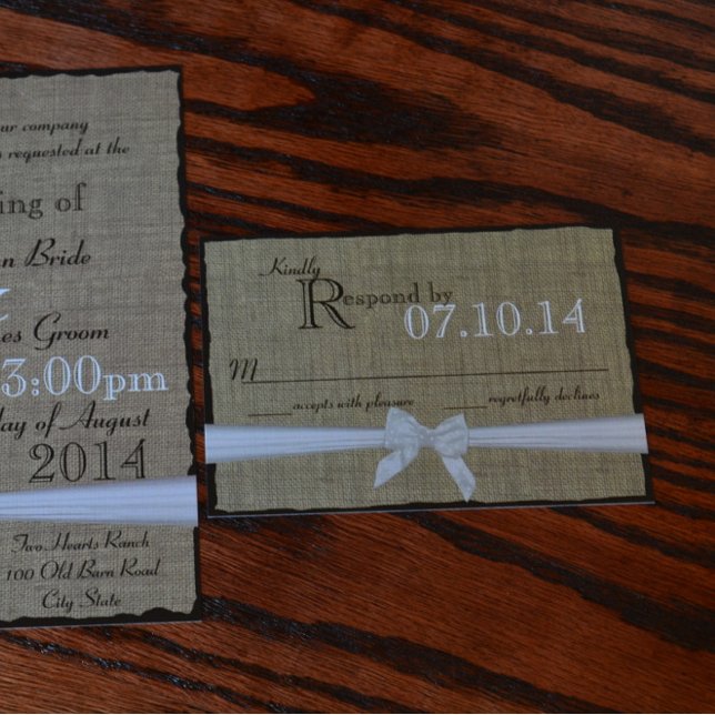 Rustic Bow and Burlap Wedding Response (Creator Uploaded)