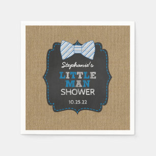 Rustic Bow Tie Little Man Oh Boy baby shower decor Paper Napkins