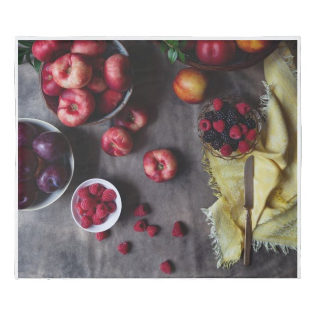 Rustic Bowl of Fresh Fruits Kitchen Style Duvet  Cover (Back)