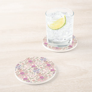 Rustic Bows and Blossoms Pink Coaster