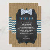 Rustic Boy Baby shower poem thank you note (Front/Back)
