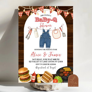 Rustic Boy babyQ baby shower invitation