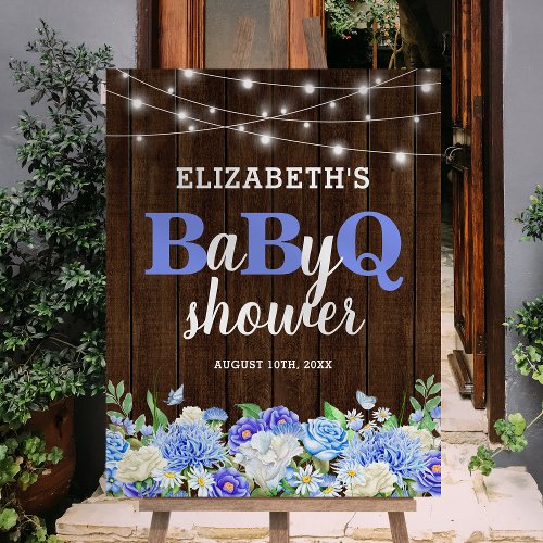 Rustic Boy BBQ Baby Shower Foam Board