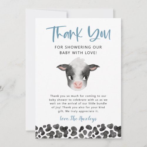 Rustic Boy Cow Baby Shower 
