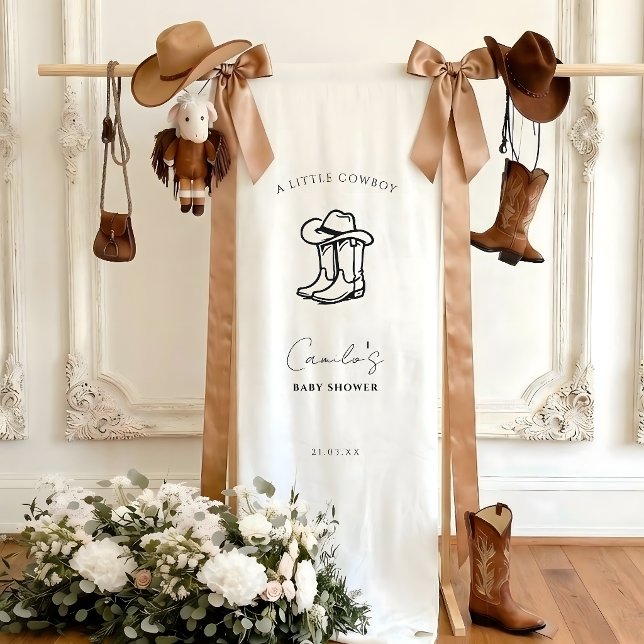 Rustic Boy Cowboy Baby Shower Welcome Sign (Creator Uploaded)